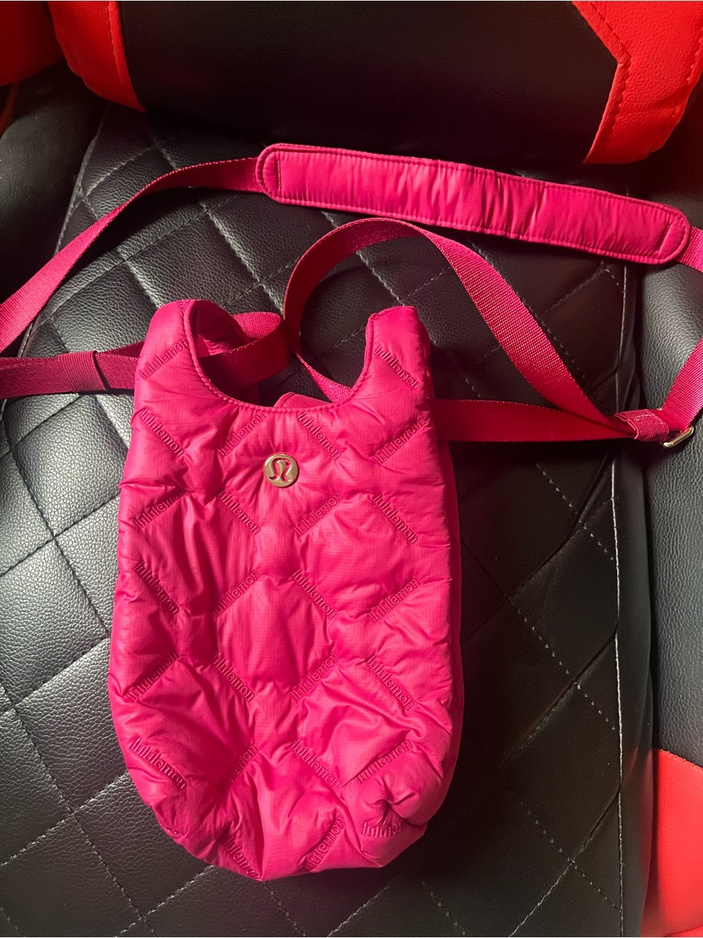 lululemon athletica Hot Pink Quilted Crossbody Bag